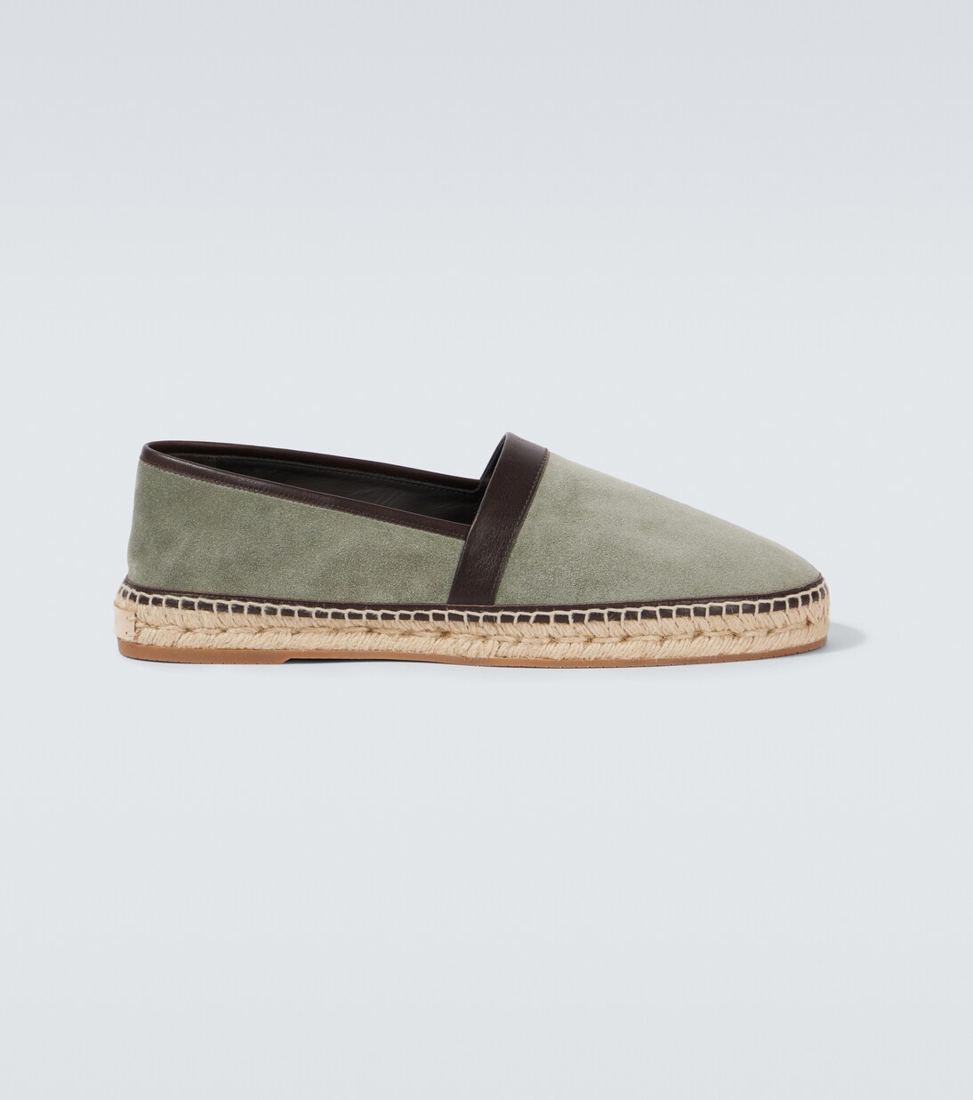 Nerano leather-trimmed suede espadrilles | Manolo Blahnik