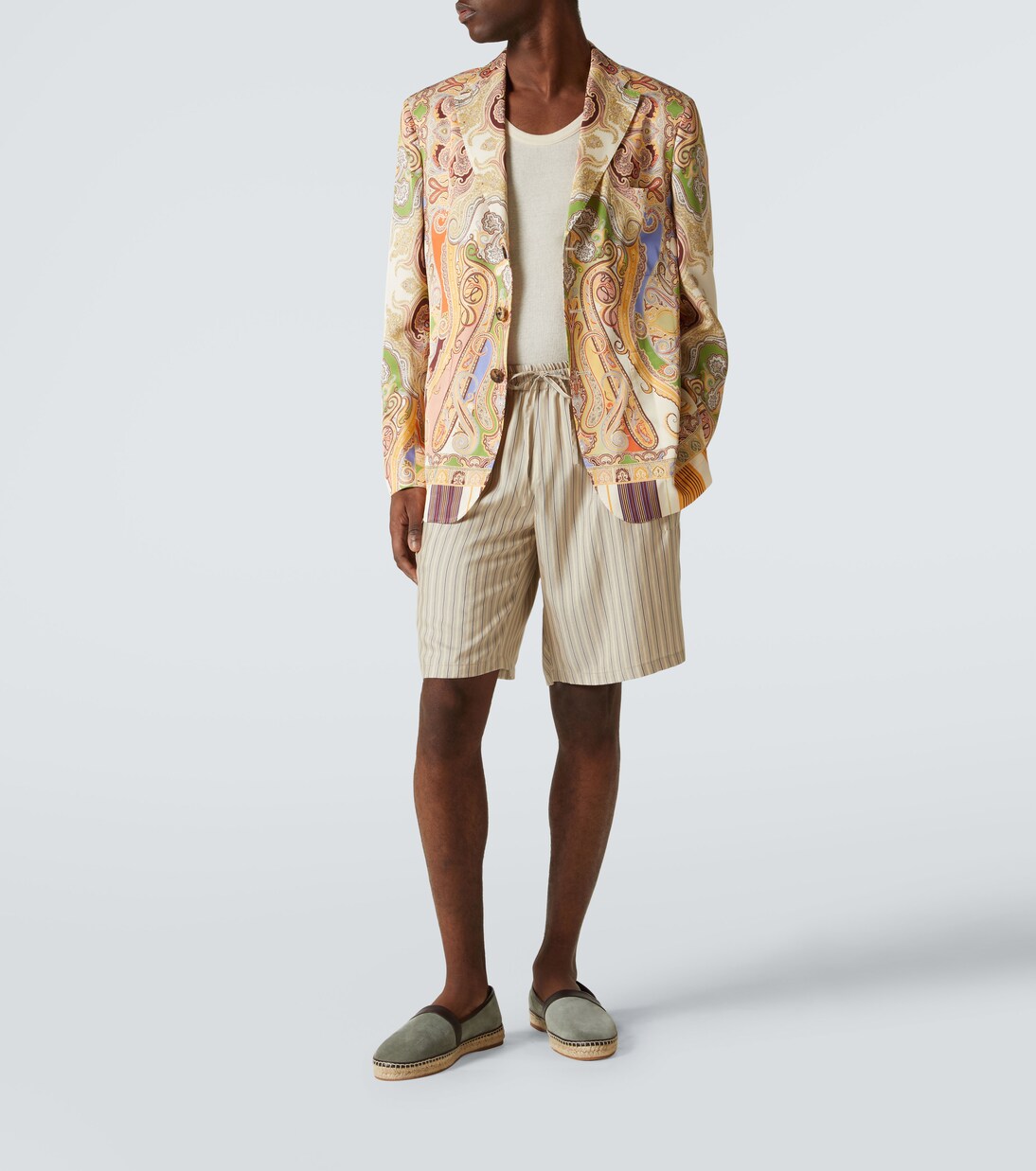 Nerano leather-trimmed suede espadrilles | Manolo Blahnik