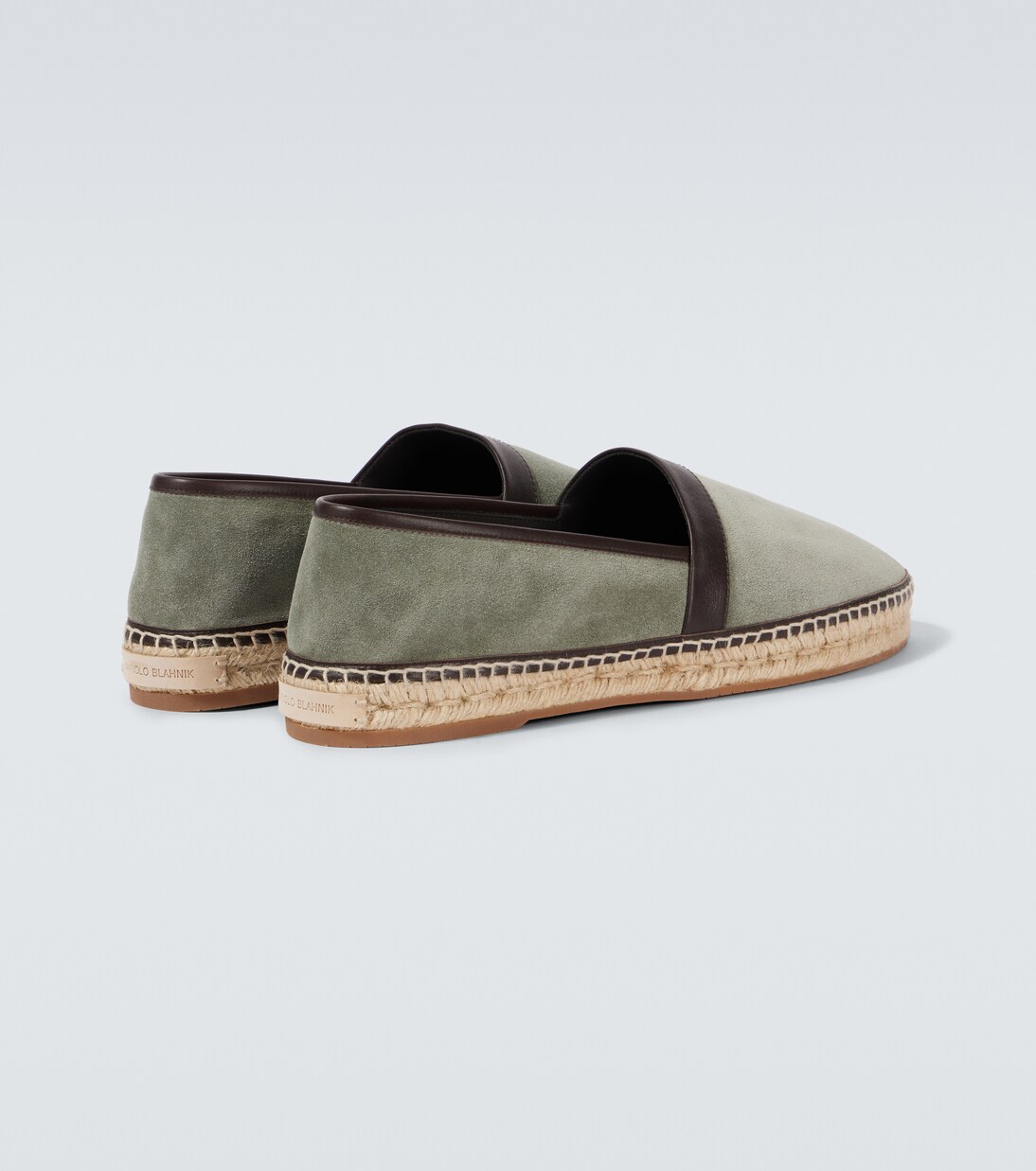 Nerano leather-trimmed suede espadrilles | Manolo Blahnik