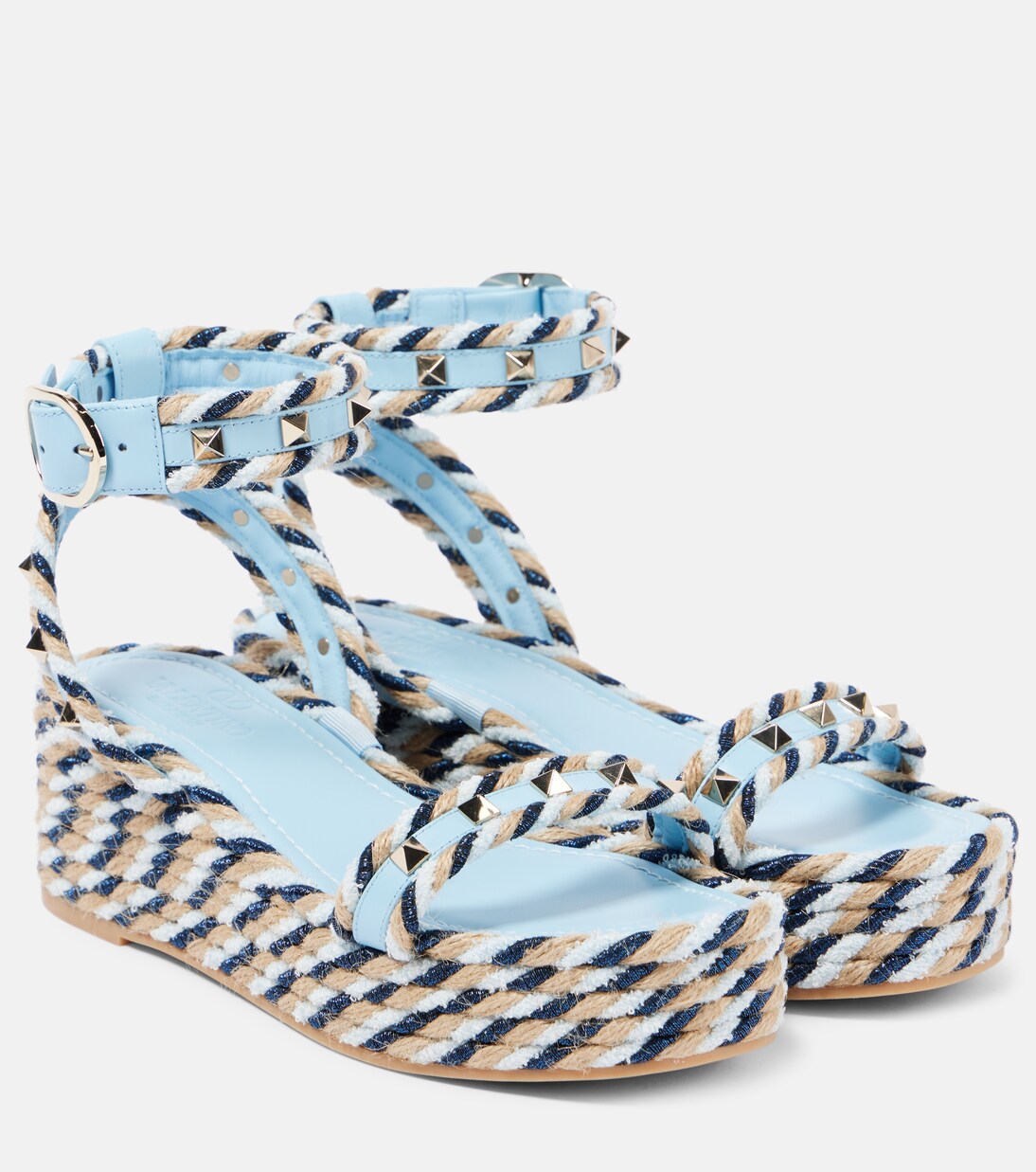 Rockstud Torchon espadrille sandals | Valentino Garavani