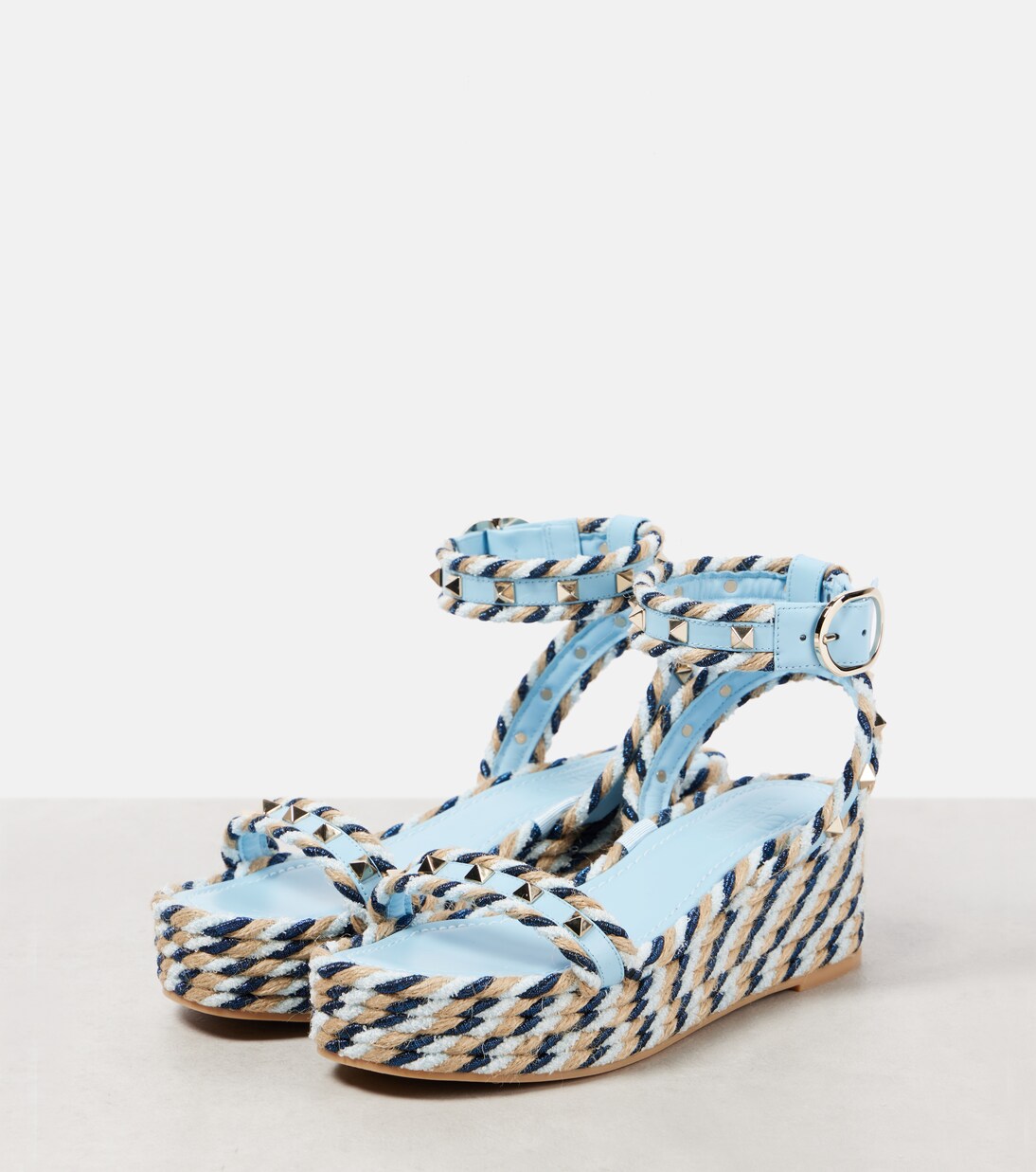 Rockstud Torchon espadrille sandals | Valentino Garavani