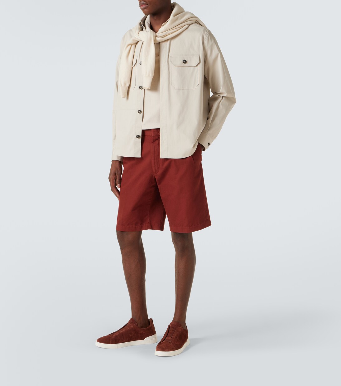 Triple Stitch Low suede sneakers | Zegna