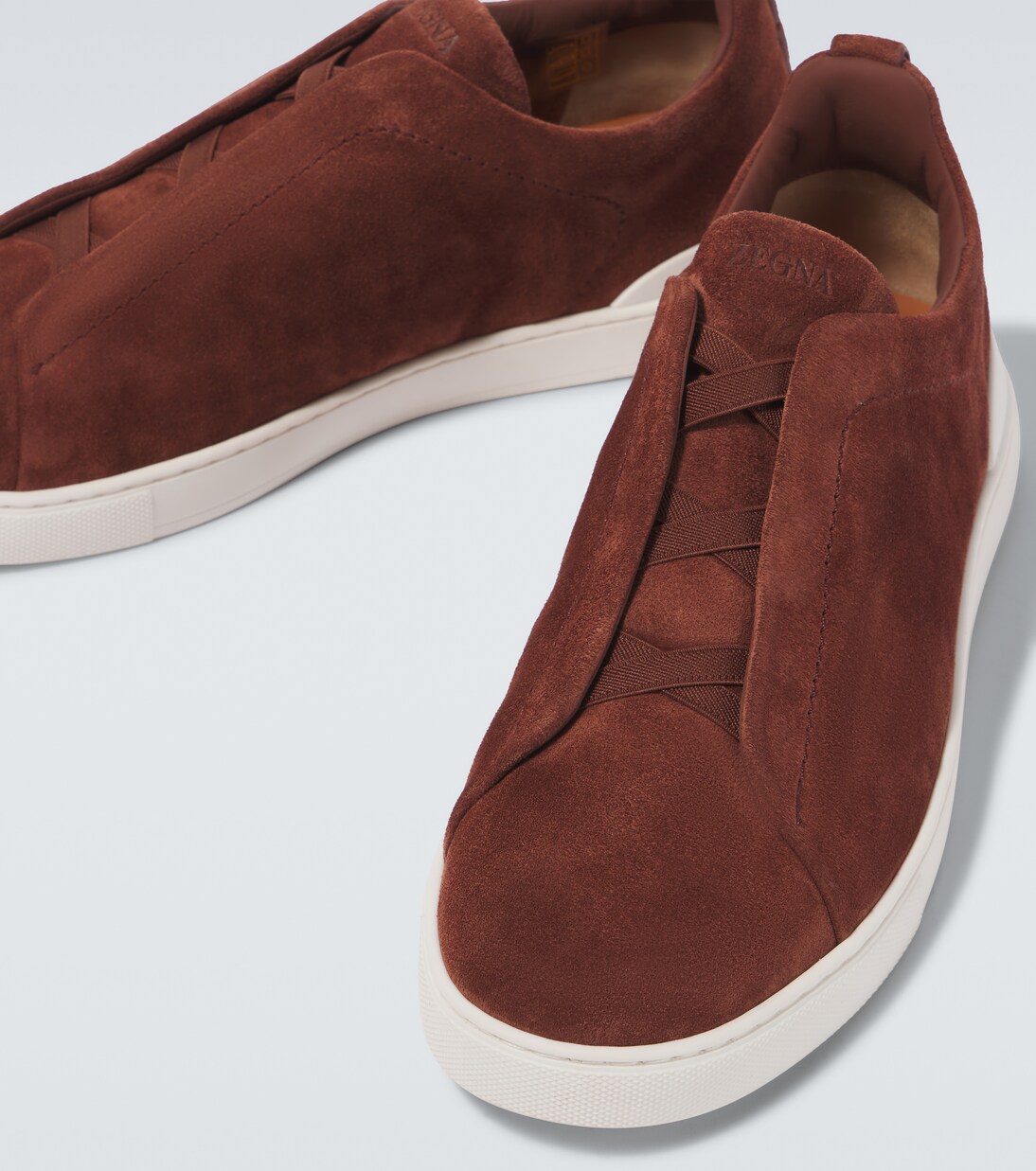 Triple Stitch Low suede sneakers | Zegna