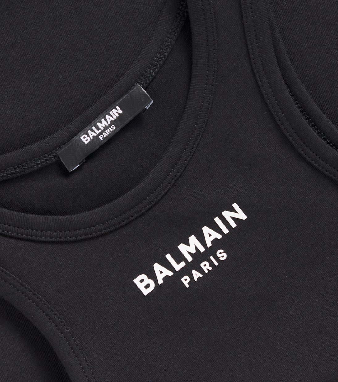 Logo cotton-blend tank top | Balmain Kids