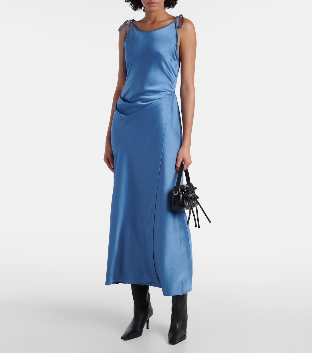Robe longue en satin | Acne Studios