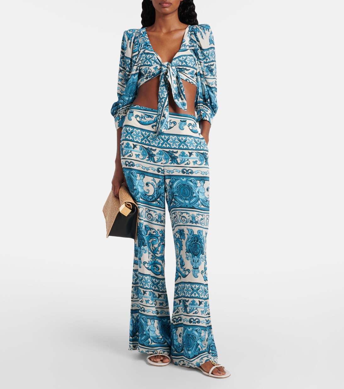 Pantalon ample imprimé | Adriana Degreas