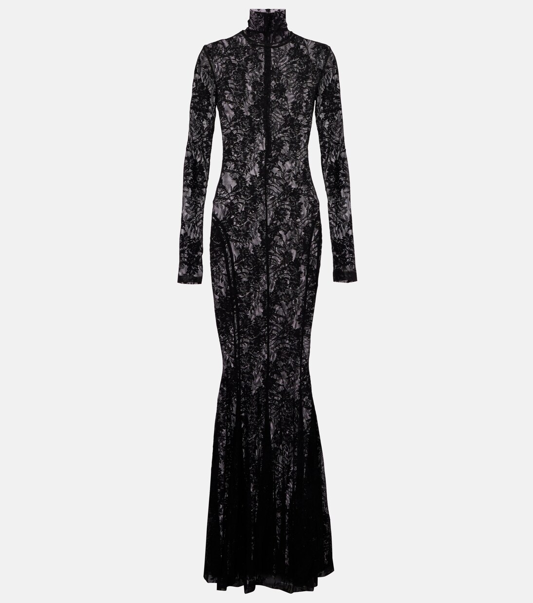 Semi-sheer lace gown | Norma Kamali