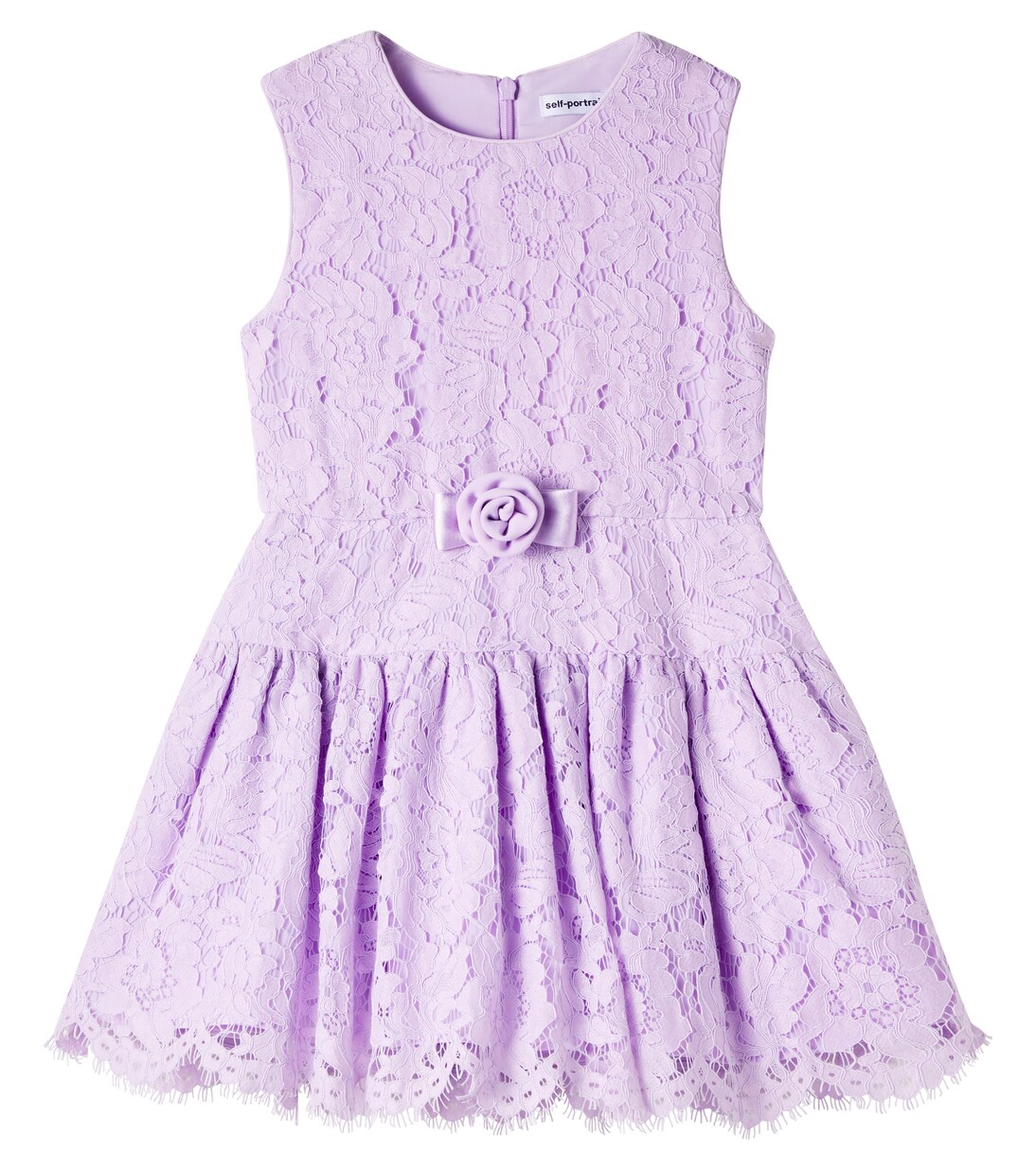 Bow-detail lace dress | Self-Portrait Kids