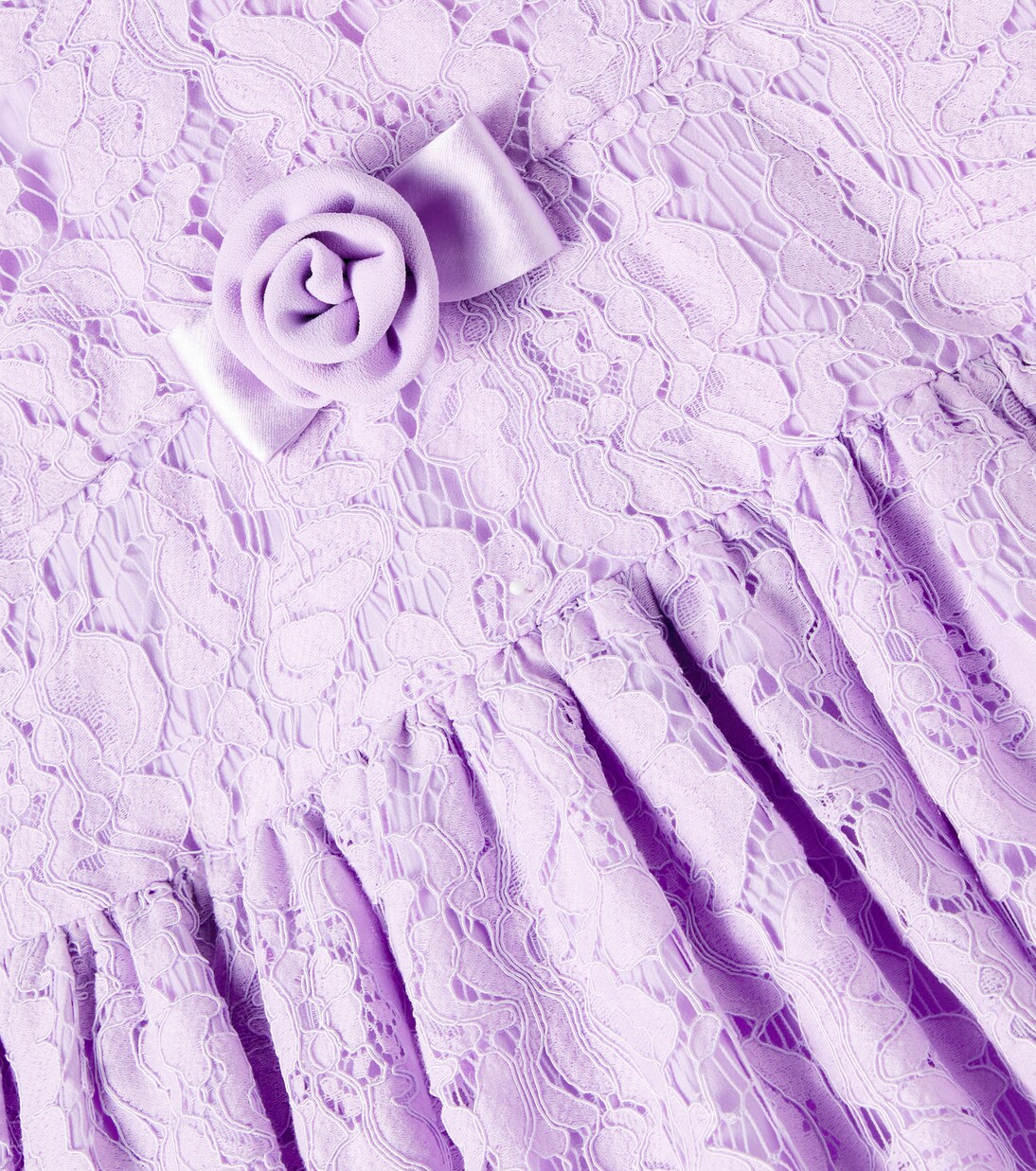 Bow-detail lace dress | Self-Portrait Kids