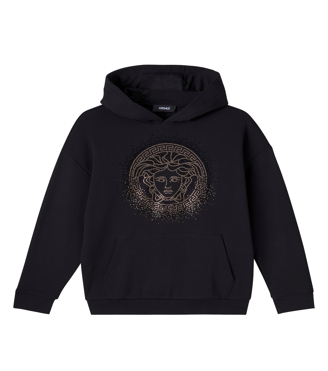 Medusa embellished cotton fleece hoodie | Versace Kids