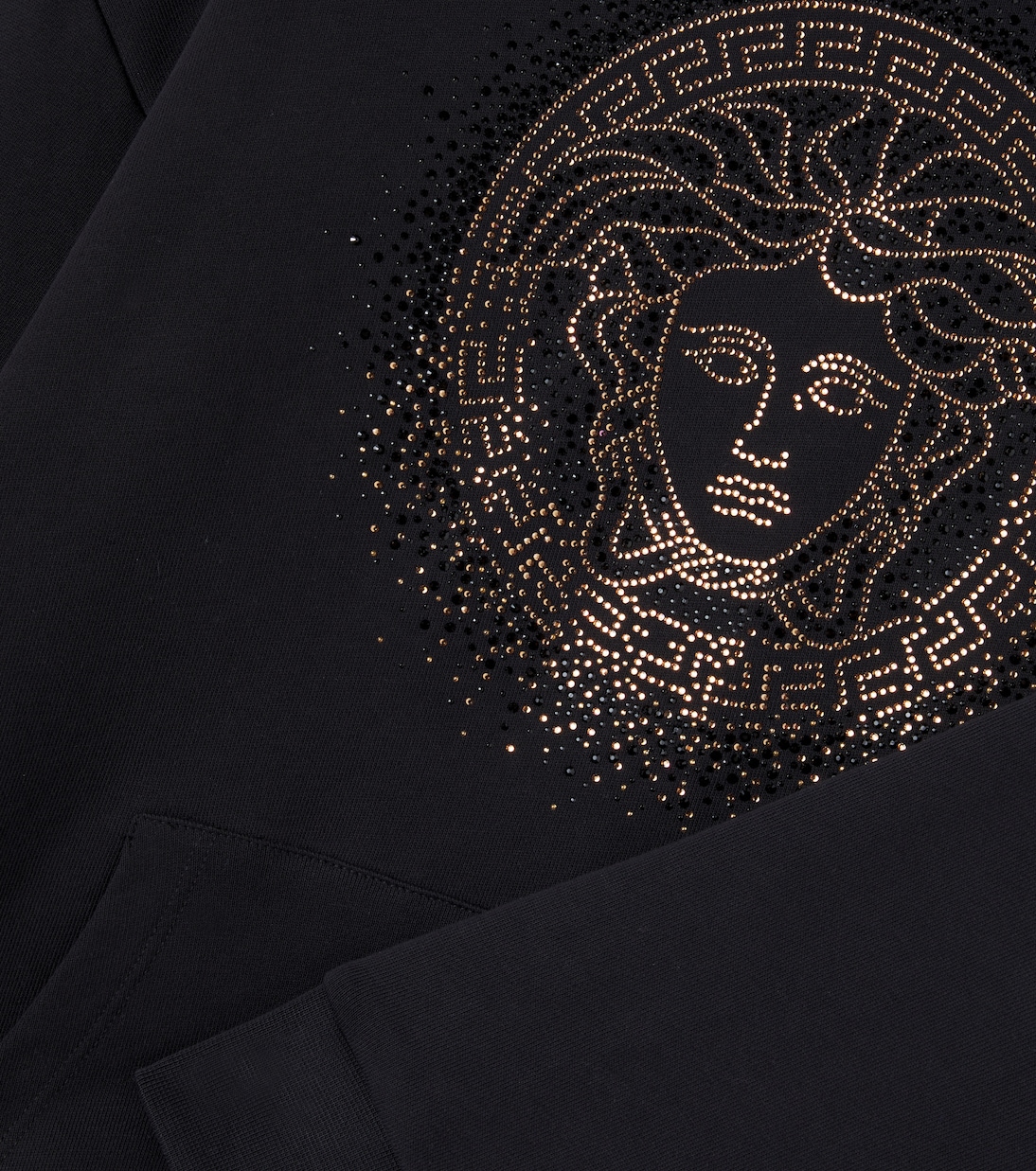 Medusa embellished cotton fleece hoodie | Versace Kids