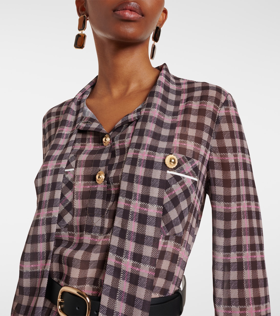 Midikleid aus Chiffon | Self-Portrait