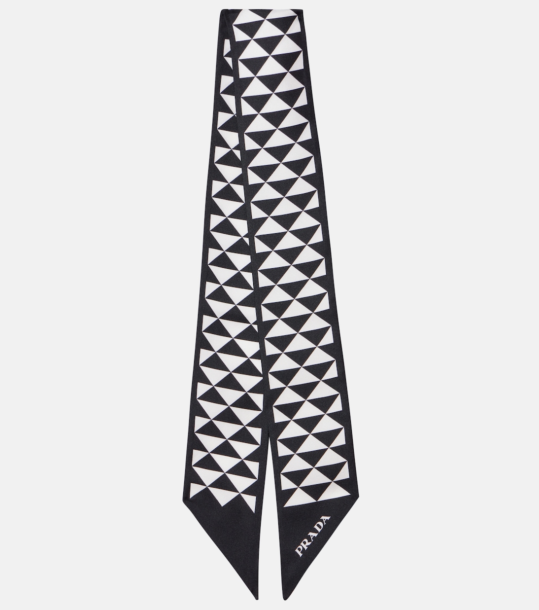 Printed silk twill scarf | Prada