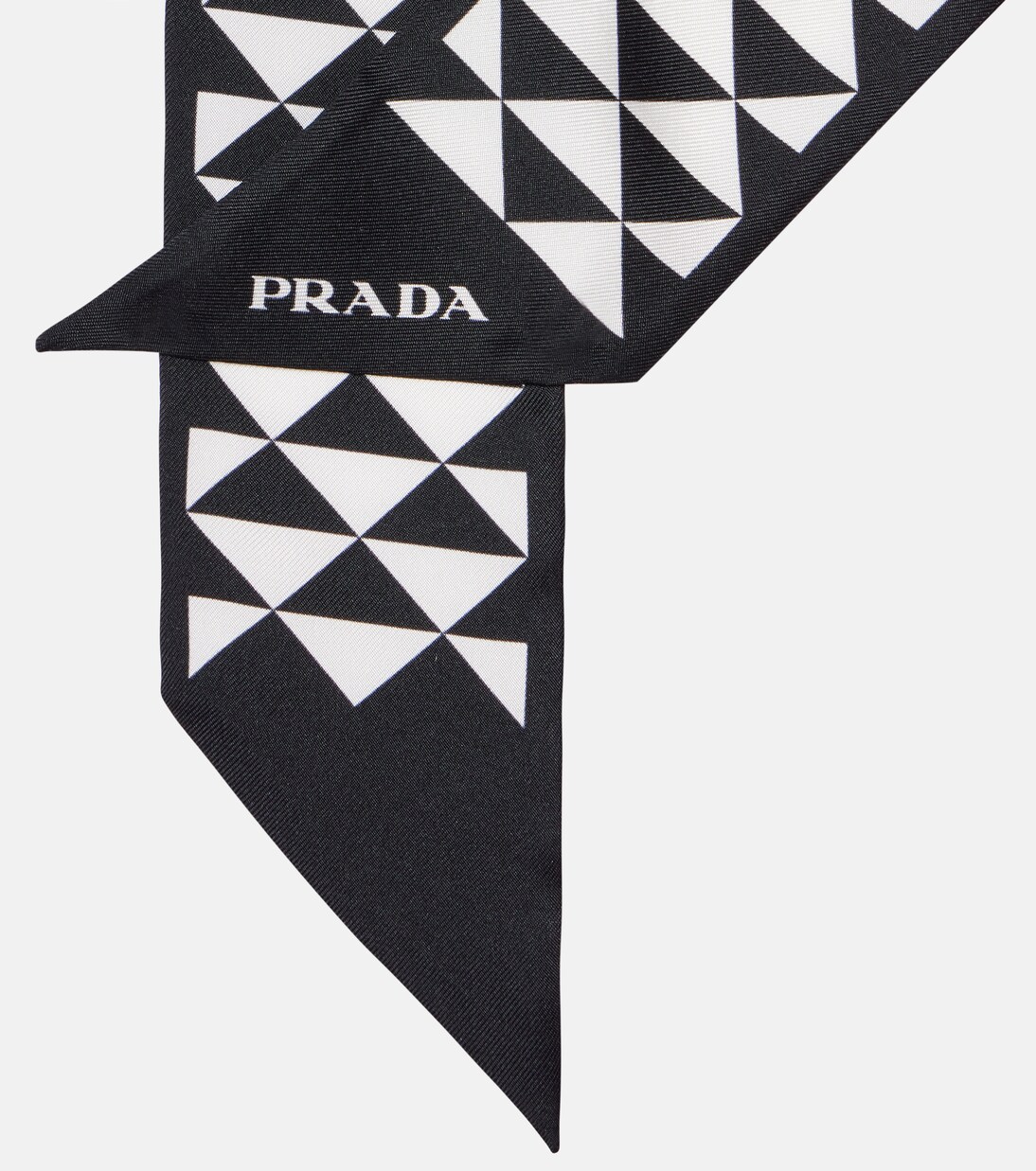 Printed silk twill scarf | Prada