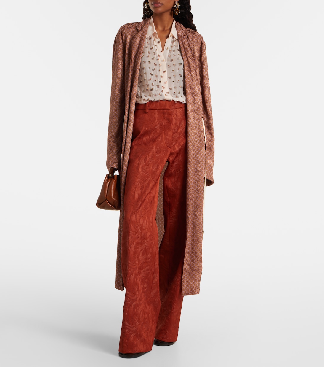Pantalon droit en jacquard | Dries Van Noten
