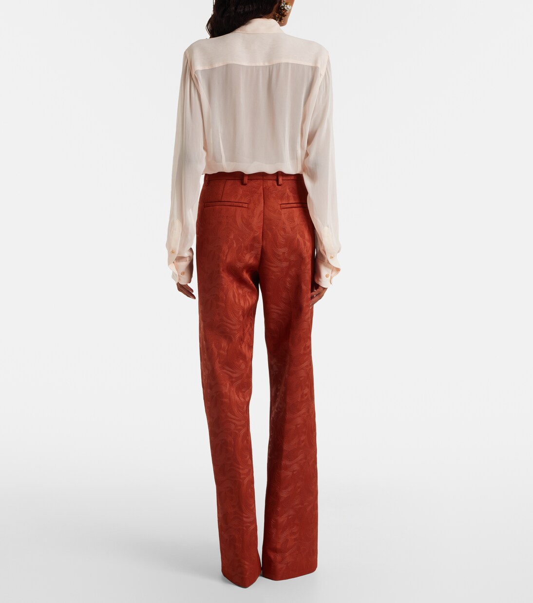 Pantalon droit en jacquard | Dries Van Noten
