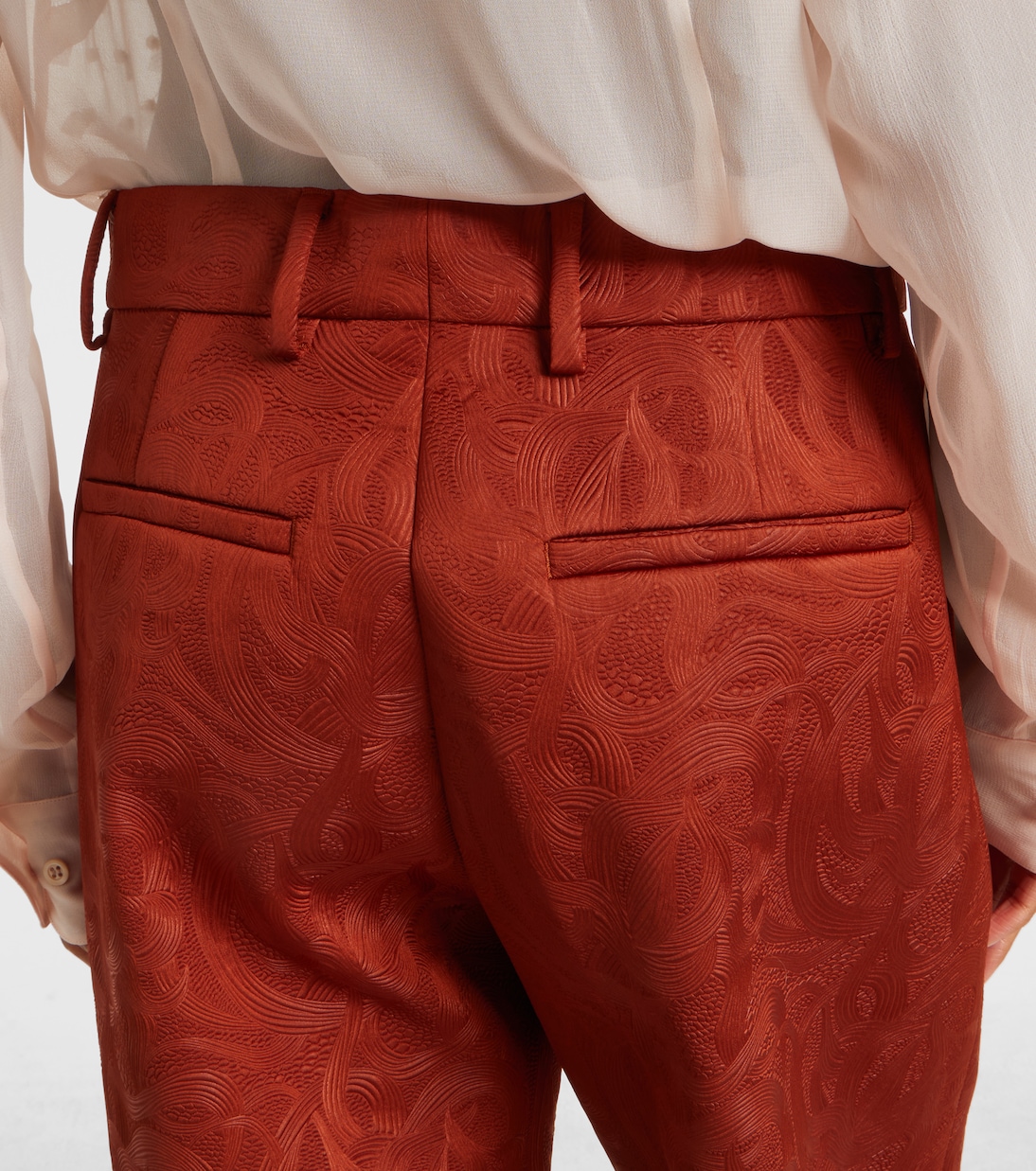 Pantalon droit en jacquard | Dries Van Noten