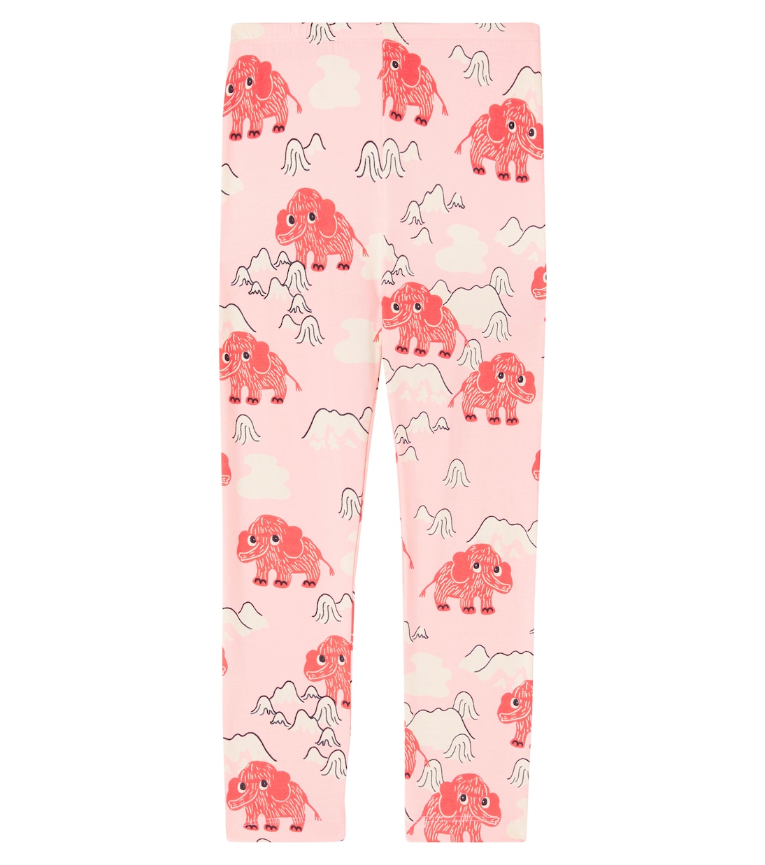 Mammoths printed cotton-blend leggings | Mini Rodini