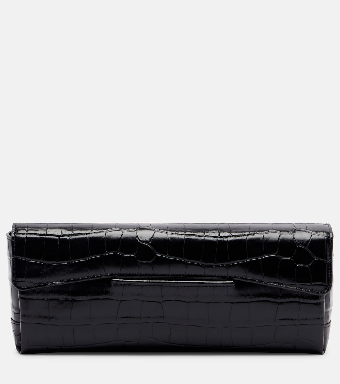 T-Clutch Small croc-effect leather clutch | Toteme