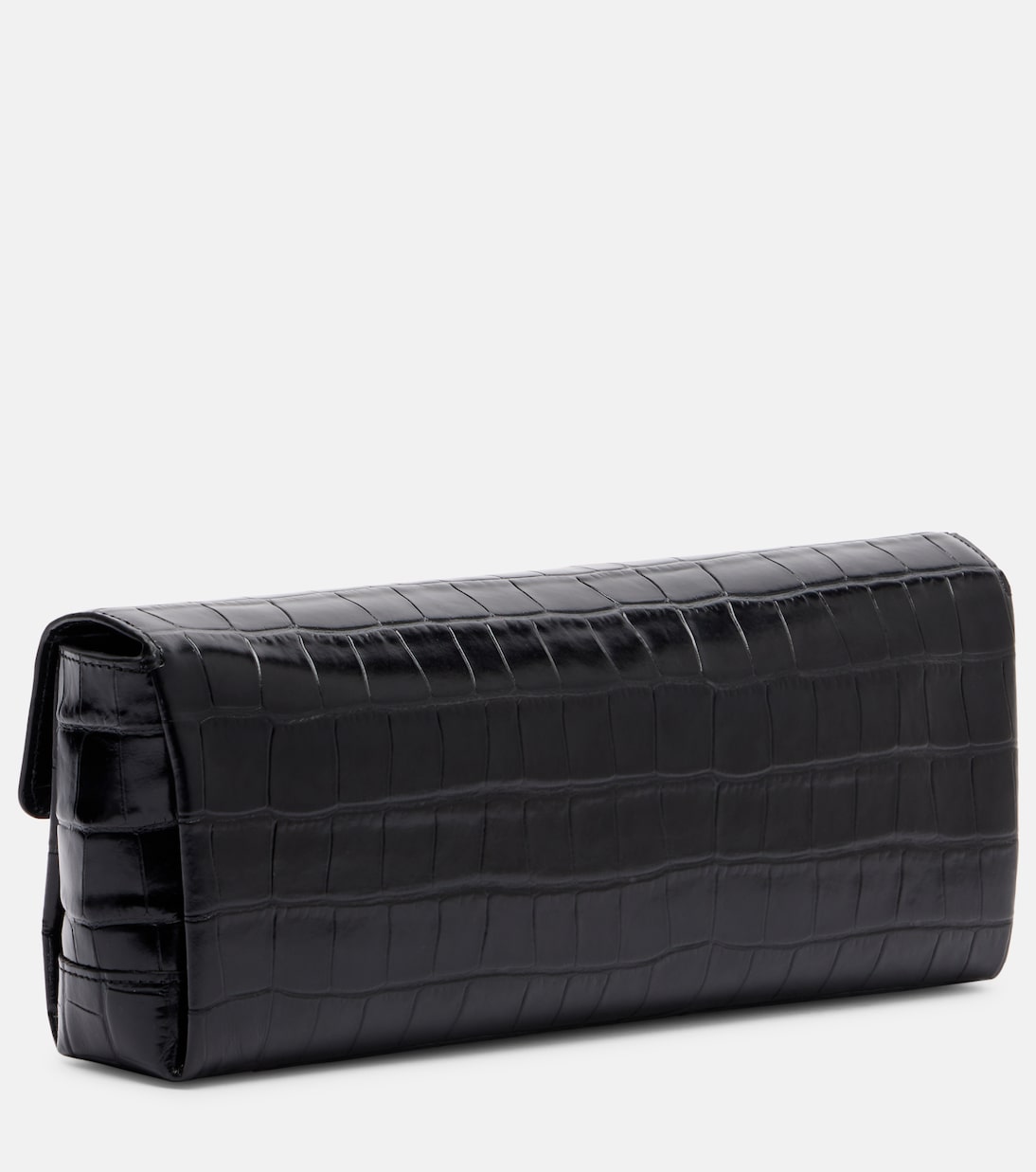 T-Clutch Small croc-effect leather clutch | Toteme