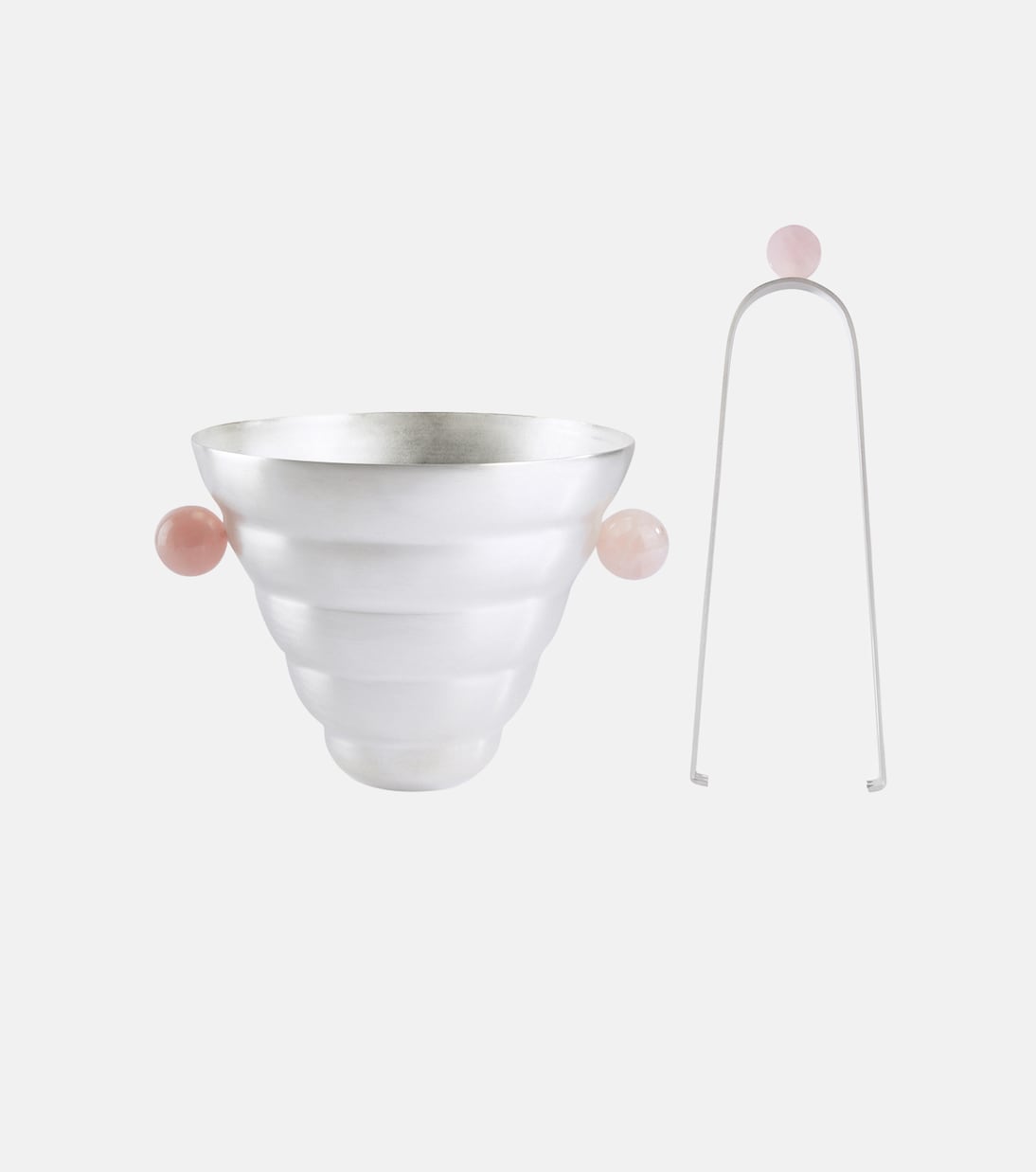 Silver-plated ice bucket and tongs set | Natalia Criado