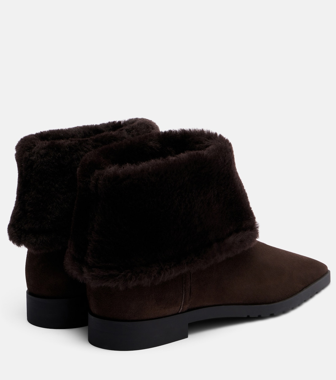 Ankle Boots aus Veloursleder mit Shearling | Toteme