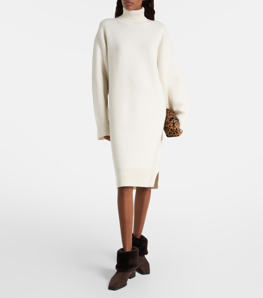 Ankle Boots aus Veloursleder mit Shearling | Toteme