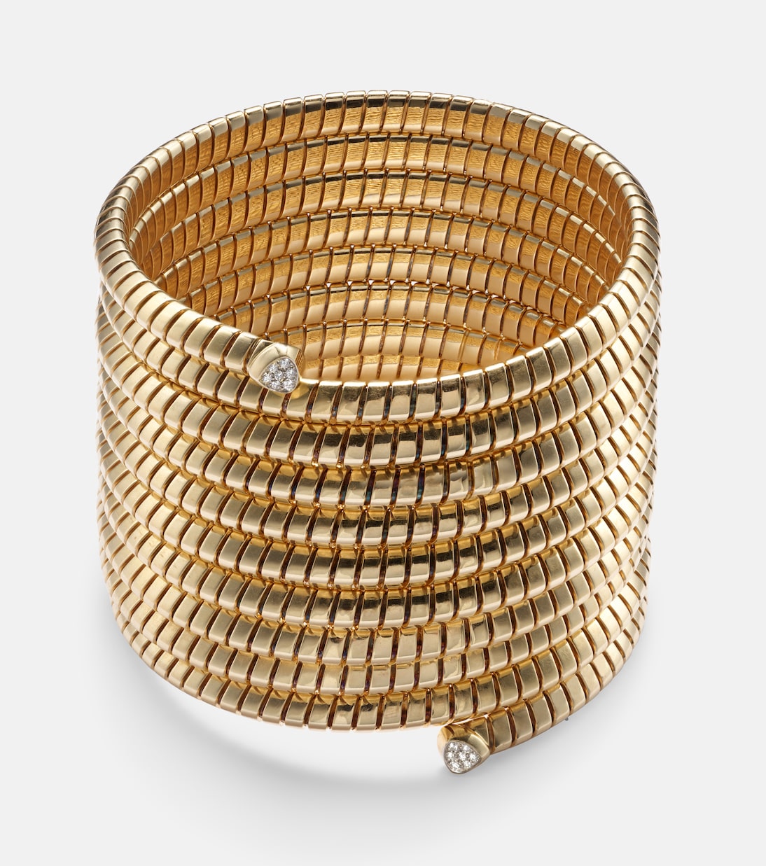 Trisolina 18kt gold bangle with diamonds | Marina B