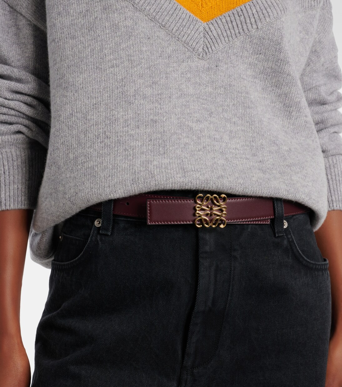 Anagram leather belt  | Loewe