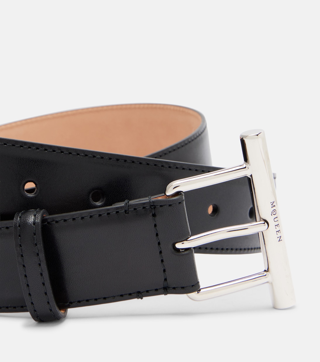 T-Bar Hip leather belt | McQueen