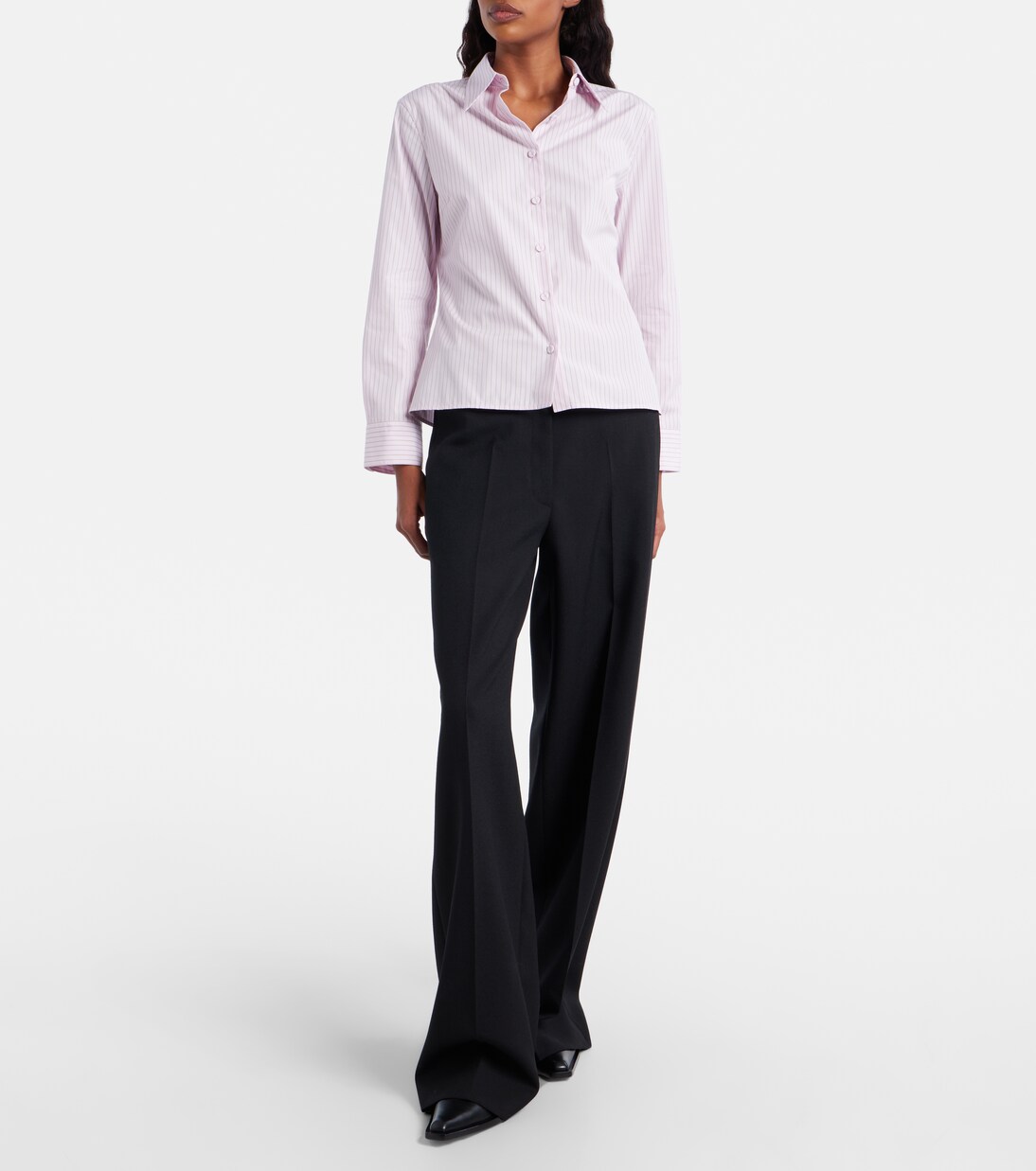 Pinstripe cotton poplin shirt | Calvin Klein Collection