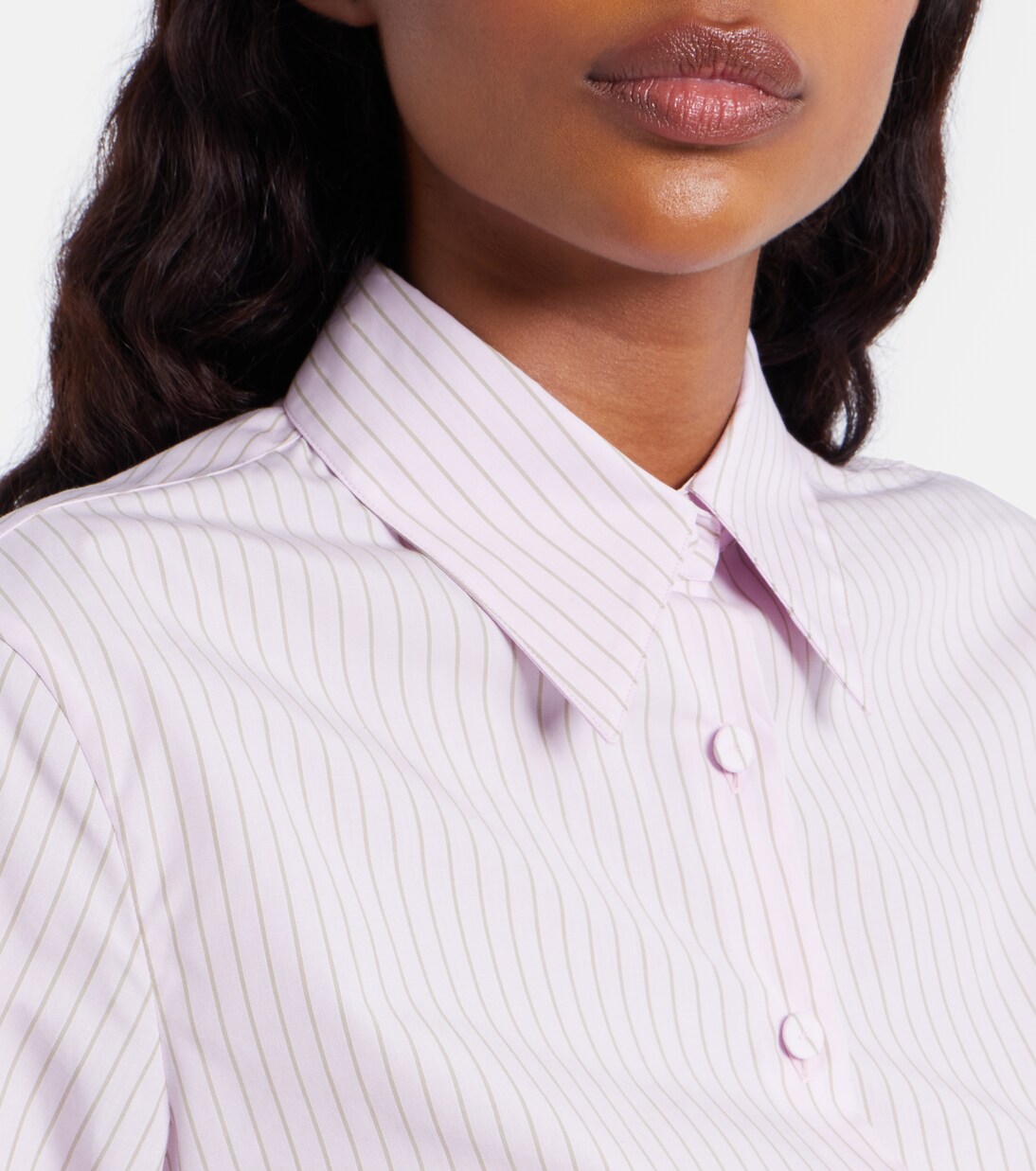 Pinstripe cotton poplin shirt | Calvin Klein Collection