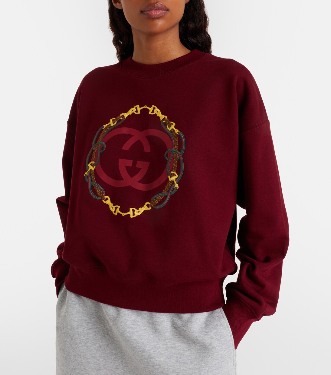 Besticktes Sweatshirt aus Baumwolle | Gucci