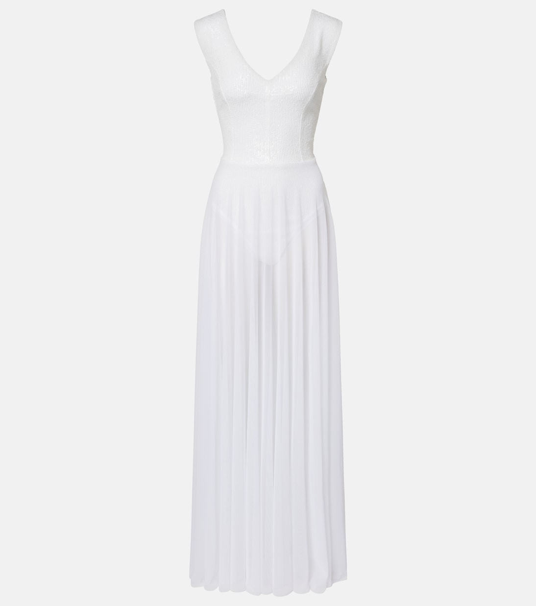 Robe aus Mesh mit Pailletten | Norma Kamali