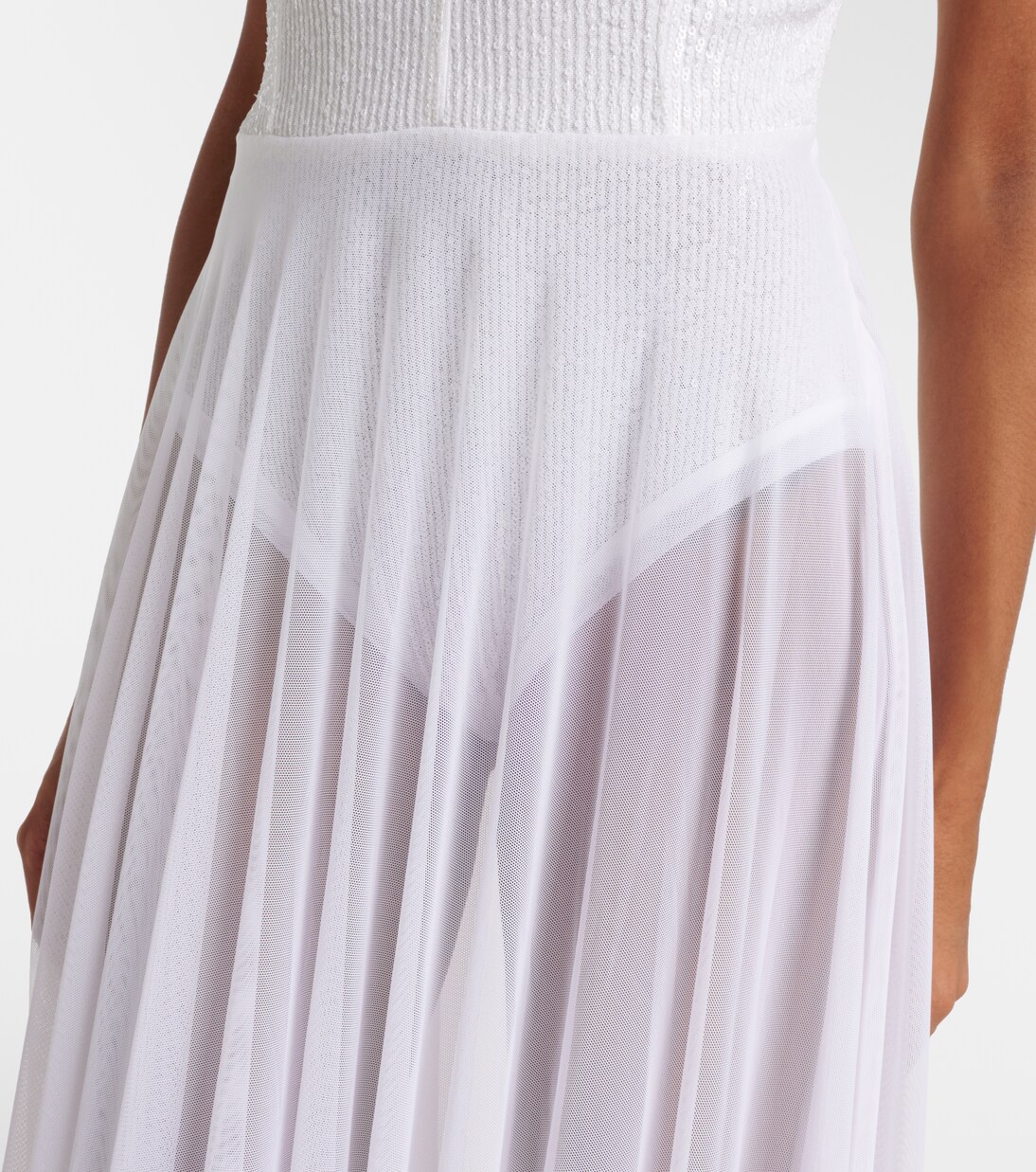 Robe aus Mesh mit Pailletten | Norma Kamali