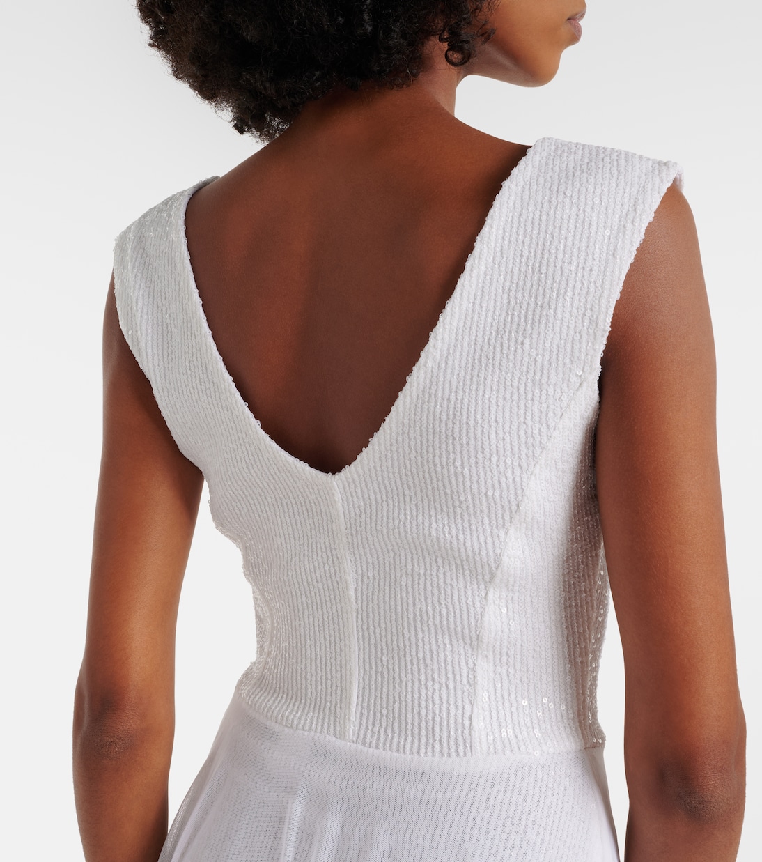 Robe aus Mesh mit Pailletten | Norma Kamali