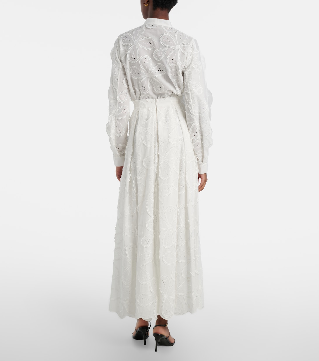 Bestickter Maxirock aus einem Baumwollgemisch | Elie Saab