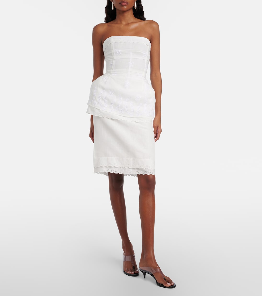 Midirock aus Baumwolle und Leinen | Magda Butrym