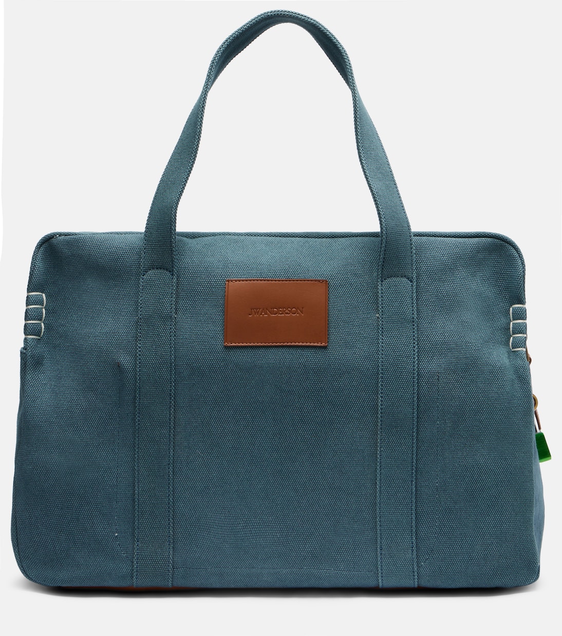 Small leather-trimmed canvas weekender | JW Anderson