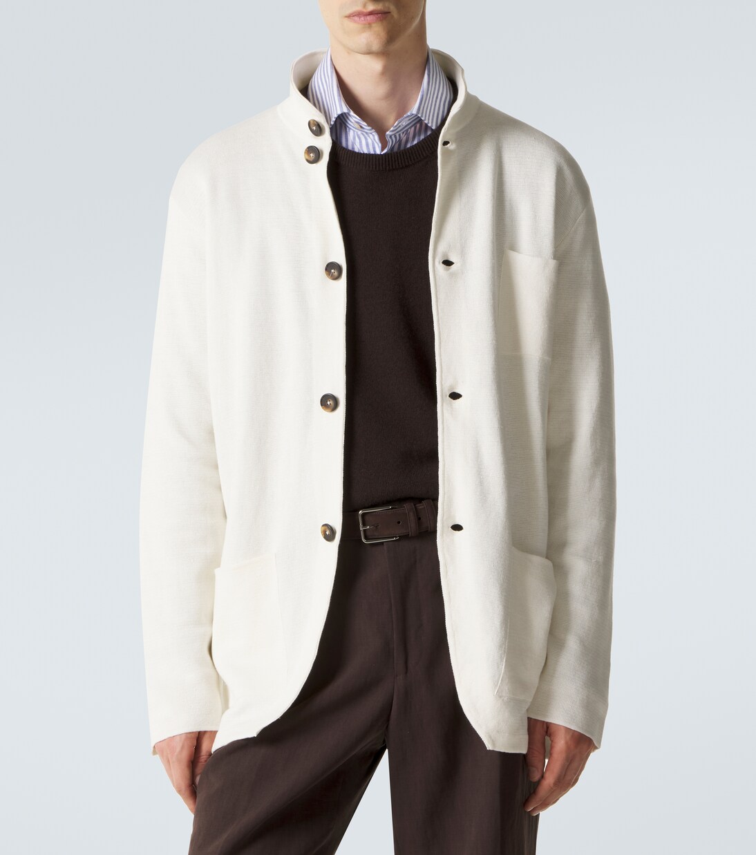 Cárdigan de lino y algodón | Kiton