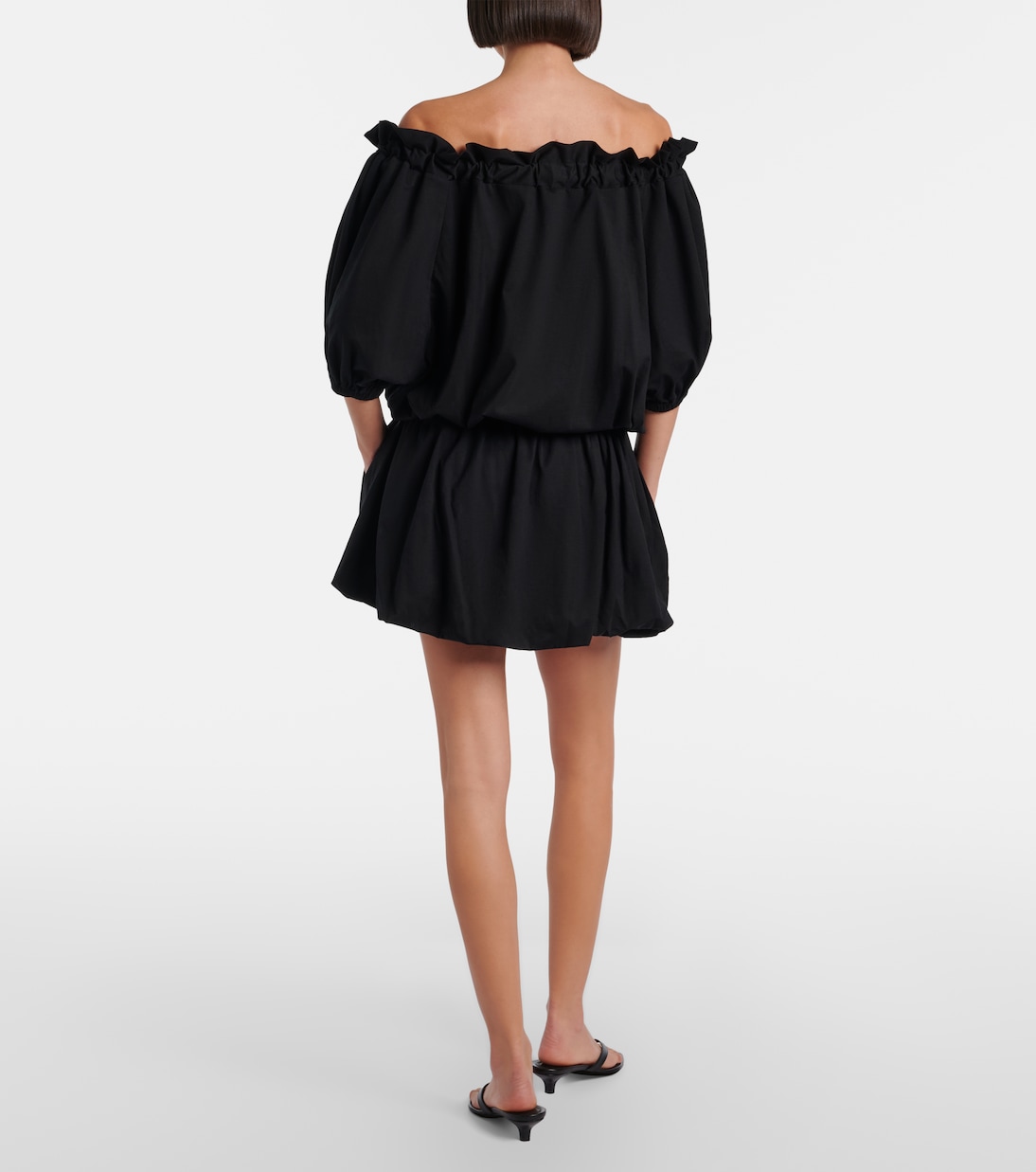 Robe en faille de coton à col lavallière | Patou