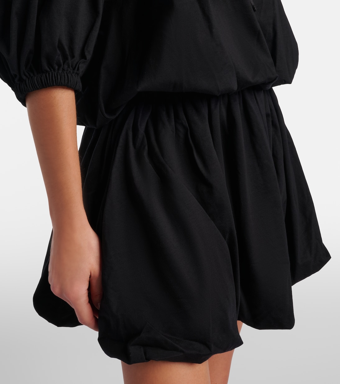 Robe en faille de coton à col lavallière | Patou