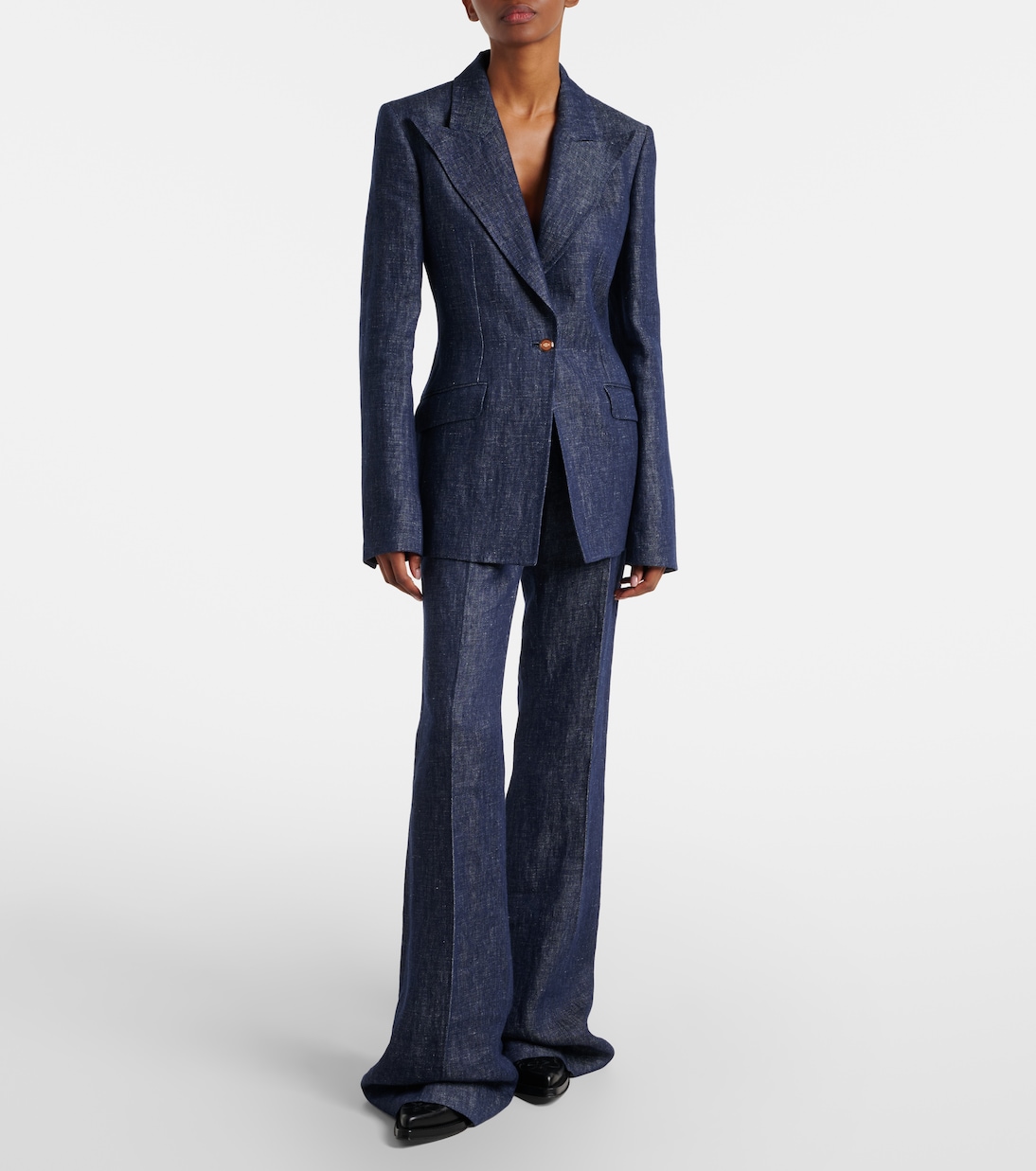 Pantaloni flared Rhein in lino | Gabriela Hearst