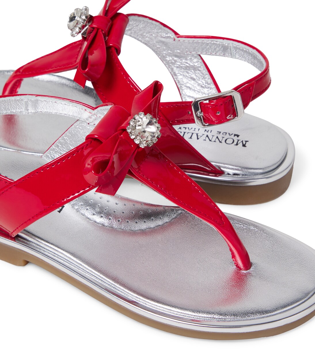 Embellished patent leather sandals  | Monnalisa