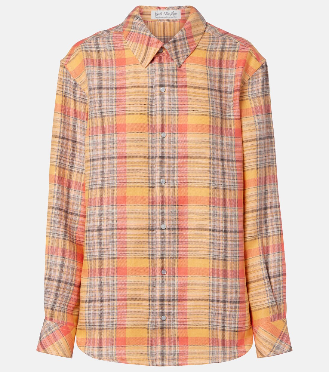 Twilight linen shirt with moonstone | God's True Cashmere