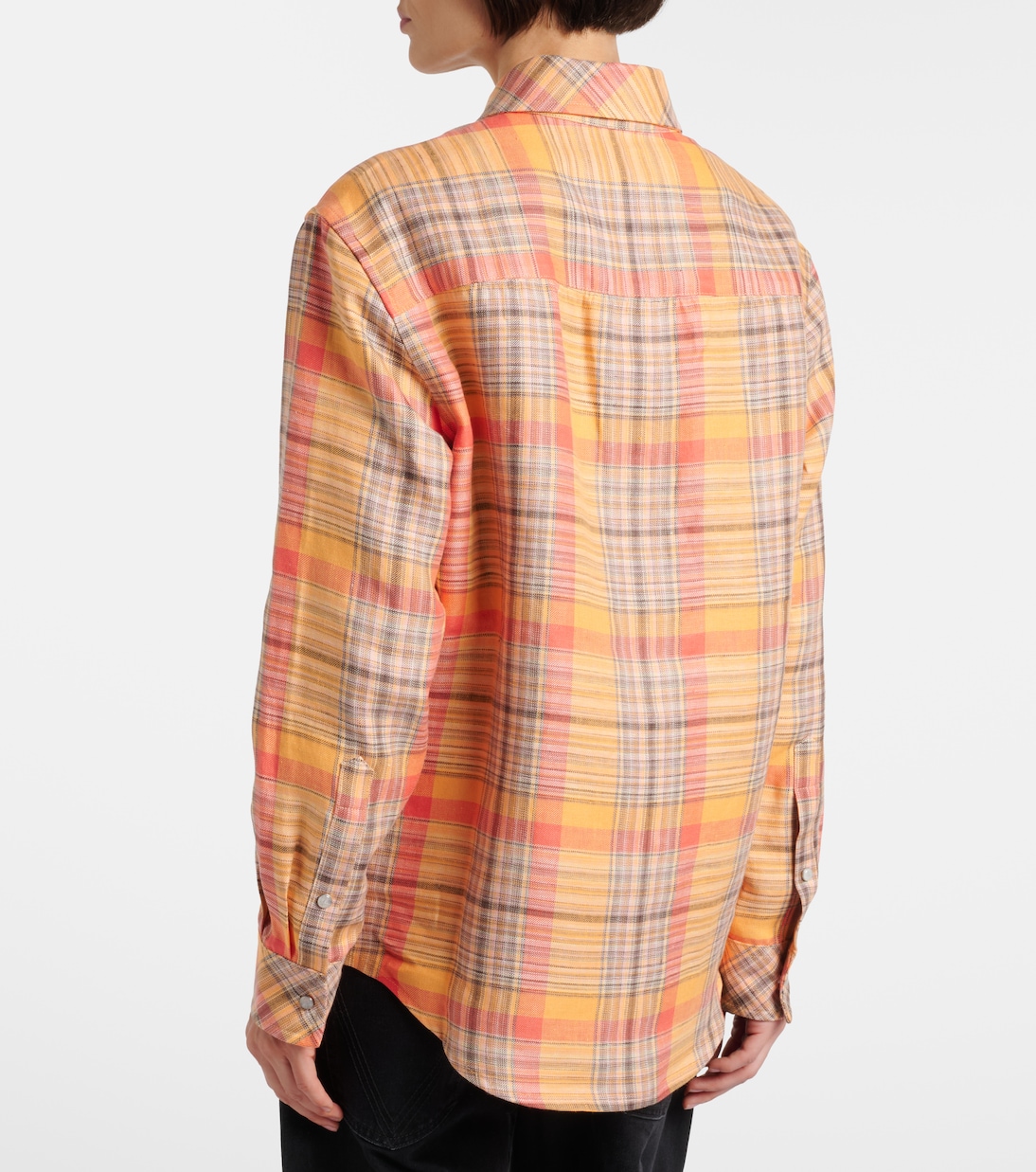 Twilight linen shirt with moonstone | God's True Cashmere