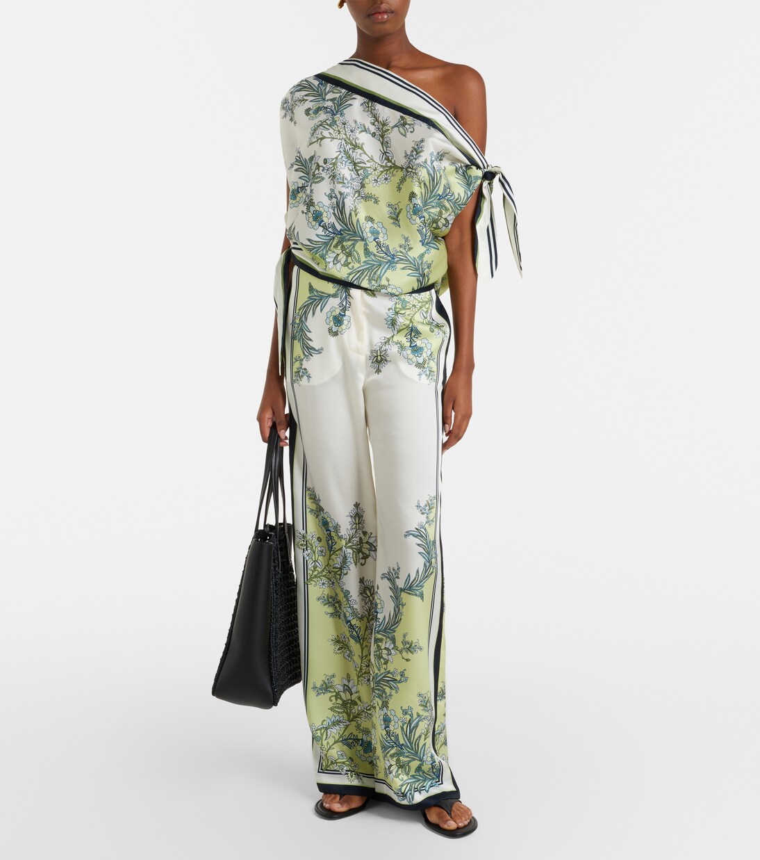 Grigore floral twill palazzo pants | Veronica Beard