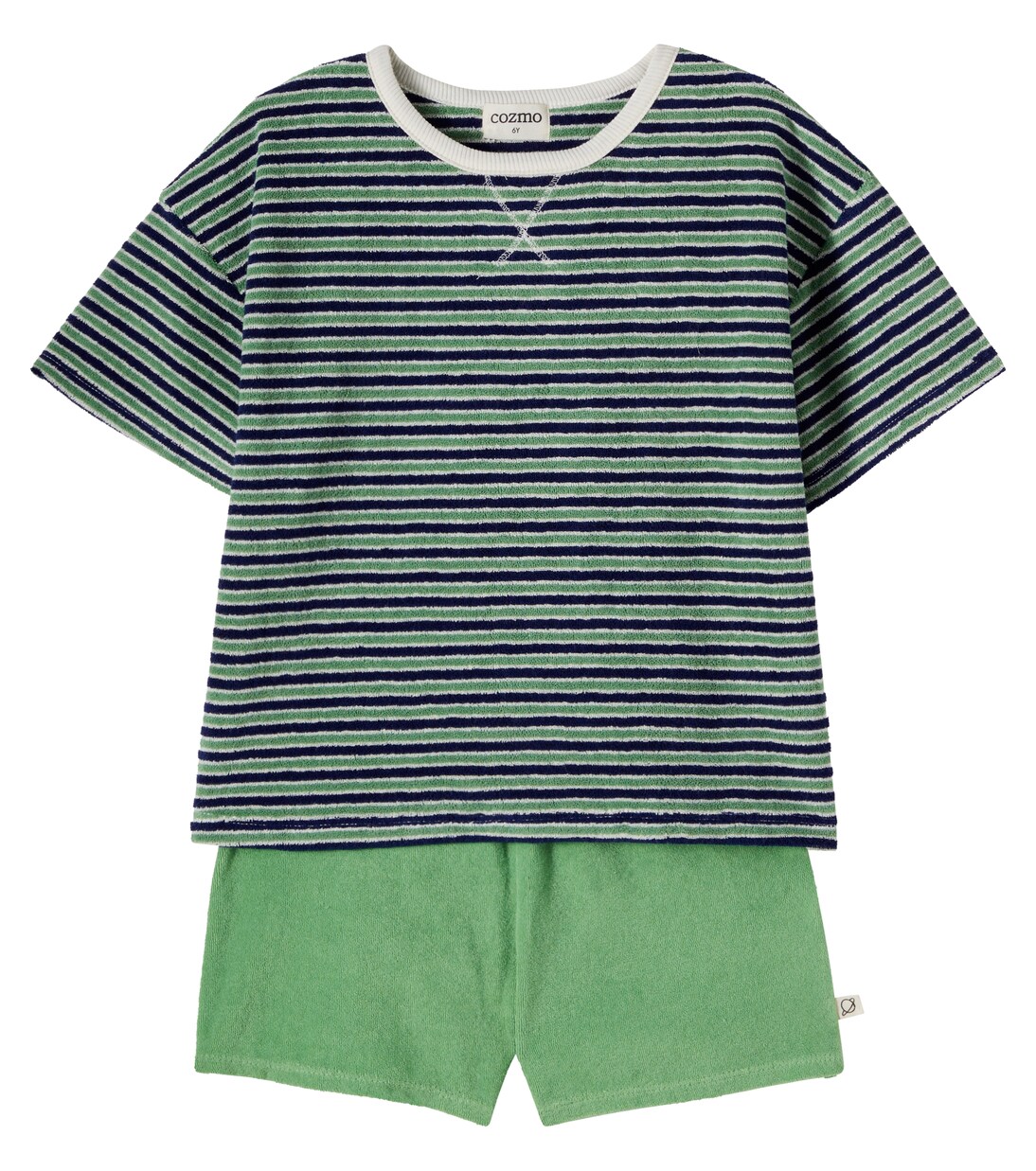 Enea and Root cotton-blend terry T-shirt and shorts set | Cozmo