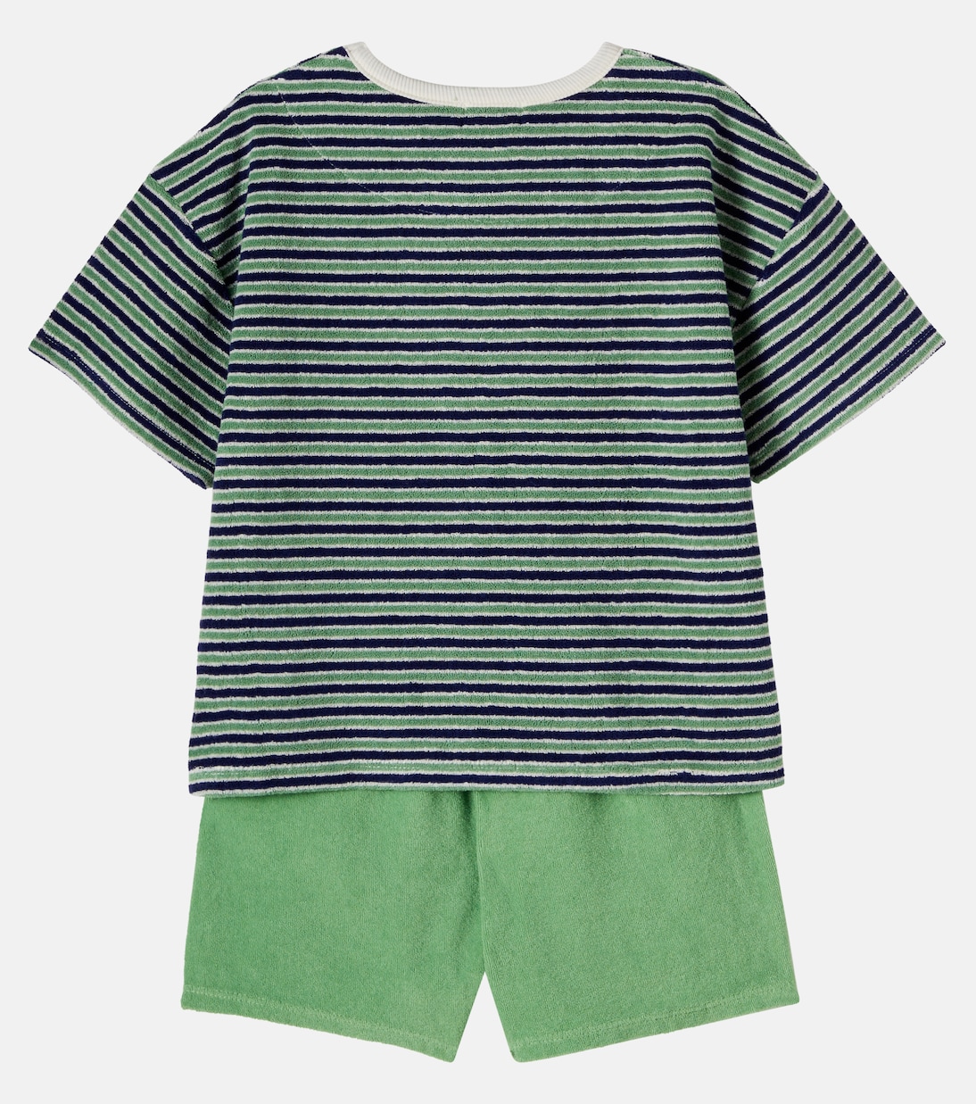 Enea and Root cotton-blend terry T-shirt and shorts set | Cozmo