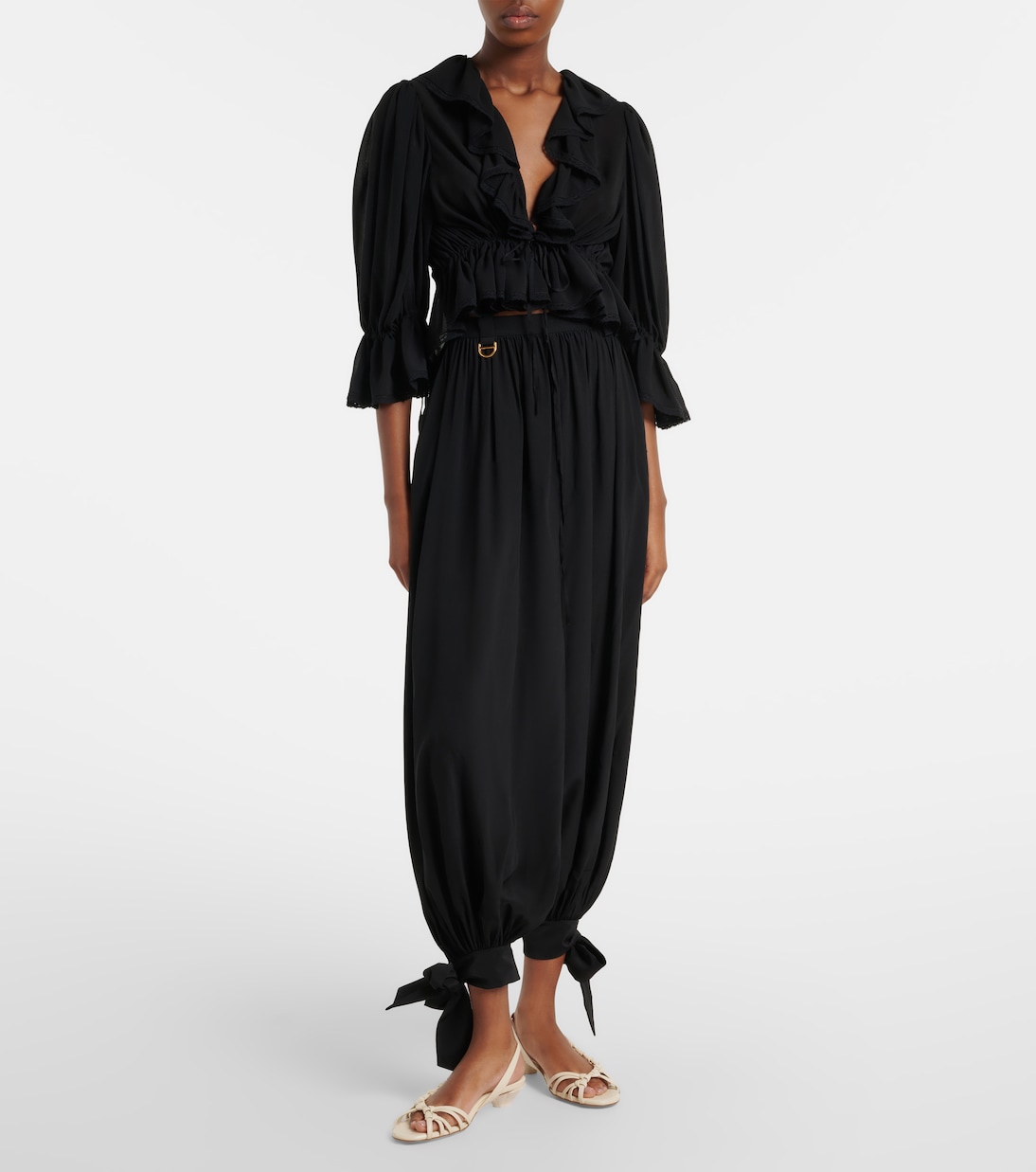 Estra braided leather slingback sandals | Chloé